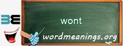 WordMeaning blackboard for wont